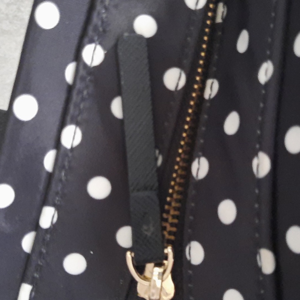 Kate Spade Black Tote Diaper Bag with White Dots - Picture 10 of 16